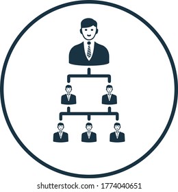 Icono de administración del personal de la oficina / diseño vectorial
