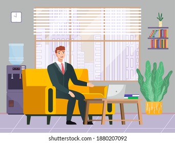 Personal de oficina, trabajo de director y comunicación. Trabajador de oficina en la mesa. Empleados en su área de trabajo. Cooperante. Empresario o empleado que trabaja en su oficina de trabajo de estilo plano
