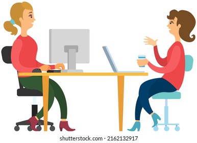 Personal de oficina, trabajo de director y comunicación. Trabajador de oficina en la mesa. Empleados en su área de trabajo. Cooperante. Empresario o empleado que trabaja en su oficina de trabajo de estilo plano