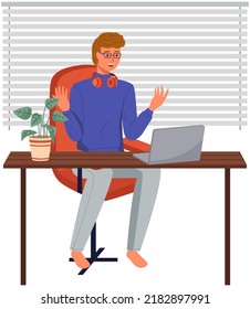 Büroangestellte, Führungskräfte und Kommunikation. Büroangestellte am Tisch. Geschäftsmitarbeiter auf ihrem Arbeitsplatz. Mitarbeiter. Geschäftsmann oder Büroangestellter arbeiten in einem ebenerdigen Büro