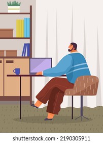 Personal de oficina, trabajo de director y comunicación. Trabajador de oficina en la mesa. Empleados en su área de trabajo. Cooperante. Empresario o empleado que trabaja en su oficina de trabajo de estilo plano