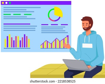 Office staff, manager work and communication. Office worker at the table. Business employees on their workspace. Co-worker. Businessman or a clerk working at his office workplace flat style
