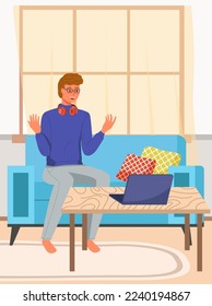 Office staff, manager work and communication. Office worker at the table. Business employees on their workspace. Co-worker. Businessman or a clerk working at his office workplace flat style