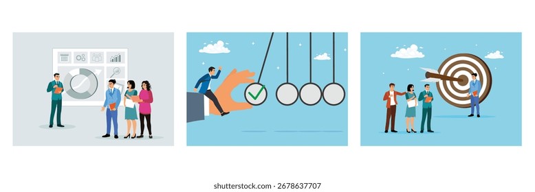 Office staff training, seminars, and coaching. Task completion or project management. Business teams collaborate and develop strategies to achieve targets.