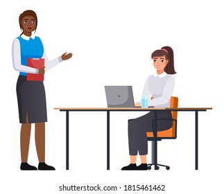 Personal de oficina, trabajo y comunicación. Jefe y subordinados. Varios trabajadores, gerentes. Empleados en su área de trabajo. Trabajadores de oficina. Cotrabajadores. Colegas discuten el trabajo en equipo del proyecto
