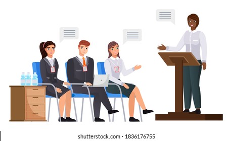 Büropersonal, Arbeit und Kommunikation. Leiter und Untergebenen. Verschiedene Arbeiter, Manager-Team. Top-Manager-Mitarbeiter auf verschiedenen Ebenen. Büroangestellte. Mitarbeiter. Kollegen diskutieren Projektteam