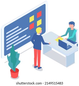 Office staff, work and communication. Head and subordinates. Various workers, managers team. Top managers employees of different levels. Office workers. Co-workers. Colleagues discuss project teamwork