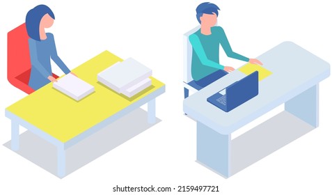 Office staff, work and communication. Head and subordinates. Various workers, managers team. Top managers employees of different levels. Office workers. Co-workers. Colleagues discuss project teamwork