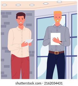Personal de oficina, trabajo y comunicación. Jefe y subordinados. Varios trabajadores, gerentes. Empleados directivos de diferentes niveles. Trabajadores de oficina. Cotrabajadores. Colegas discuten el trabajo en equipo del proyecto