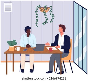 Office staff, work and communication. Head and subordinates. Various workers, managers team. Top managers employees of different levels. Office workers. Co-workers. Colleagues discuss project teamwork
