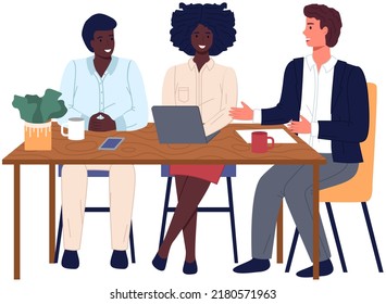Büropersonal, Arbeit und Kommunikation. Leiter und Untergebenen. Verschiedene Arbeiter, Manager-Team. Top-Manager-Mitarbeiter auf verschiedenen Ebenen. Büroangestellte. Mitarbeiter. Kollegen diskutieren Projektteam