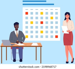 Büropersonal, Arbeit und Kommunikation. Leiter und Untergebenen. Verschiedene Arbeiter, Manager-Team. Top-Manager-Mitarbeiter auf verschiedenen Ebenen. Büroangestellte. Mitarbeiter. Kollegen diskutieren Projektteam
