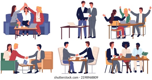 Personal de oficina, trabajo y comunicación. Jefe y subordinados. Varios trabajadores, gerentes. Empleados directivos de diferentes niveles. Trabajadores de oficina. Cotrabajadores. Colegas discuten el trabajo en equipo del proyecto