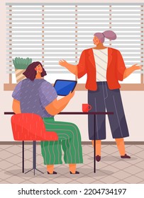 Büropersonal, Arbeit und Kommunikation. Leiter und Untergebenen. Verschiedene Arbeiter, Manager-Team. Top-Manager-Mitarbeiter auf verschiedenen Ebenen. Büroangestellte. Mitarbeiter. Kollegen diskutieren Projektteam