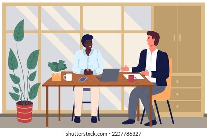 Personal de oficina, trabajo y comunicación. Jefe y subordinados. Varios trabajadores, gerentes. Empleados directivos de diferentes niveles. Trabajadores de oficina. Cotrabajadores. Colegas discuten el trabajo en equipo del proyecto