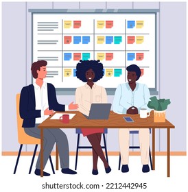 Büropersonal, Arbeit und Kommunikation. Leiter und Untergebenen. Verschiedene Arbeiter, Manager-Team. Top-Manager-Mitarbeiter auf verschiedenen Ebenen. Büroangestellte. Mitarbeiter. Kollegen diskutieren Projektteam