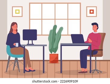 Office staff, work and communication. Head and subordinates. Various workers, managers team. Top managers employees of different levels. Office workers. Co-workers. Colleagues discuss project teamwork