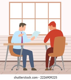Büropersonal, Arbeit und Kommunikation. Leiter und Untergebenen. Verschiedene Arbeiter, Manager-Team. Top-Manager-Mitarbeiter auf verschiedenen Ebenen. Büroangestellte. Mitarbeiter. Kollegen diskutieren Projektteam