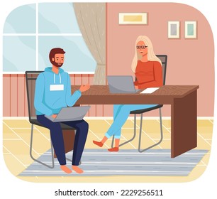 Büropersonal, Arbeit und Kommunikation. Leiter und Untergebenen. Verschiedene Arbeiter, Manager-Team. Top-Manager-Mitarbeiter auf verschiedenen Ebenen. Büroangestellte. Mitarbeiter. Kollegen diskutieren Projektteam