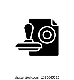 Ilustración de vectores de iconos rellenados con sello de Office