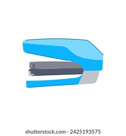 office stapler cartoon. paper isometric, clipstationery pen, red drawing office stapler sign. isolated symbol vector illustration