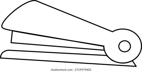 Ilustración vectorial de contorno de grapadora de oficina