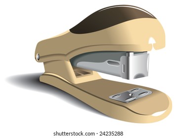 Office stapler, perspective view, photo-realistic vector illustration