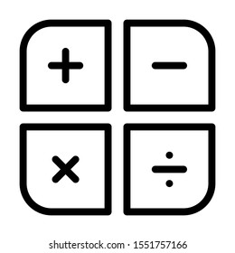 office stationary calculator icon vector