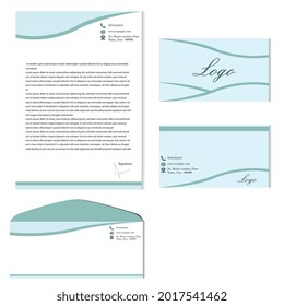 Office stationary - latter head, envelope and business card.