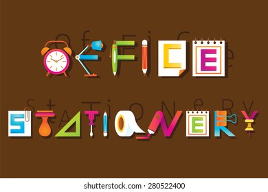 Office and Stationery Display Text
