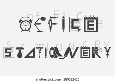 Office and Stationery Display Text