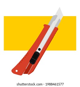 office stationery in flat vector