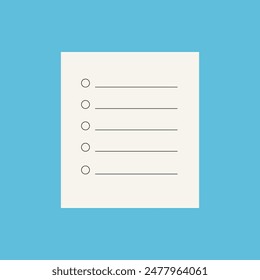 Office Stationery Notepad Vector Illustration