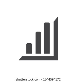 office statistics diagram report financial supply vector illustration silhouette on white background