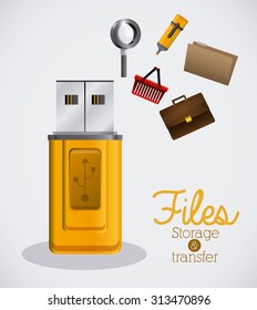 Office stuff digital design, vector illustration eps 10