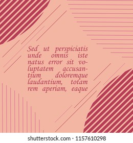 Office Style Background with Abstract Shapes and Textures. Minimalistic Web Design Poster. Multipurpose Square Shape Background with Copy Space. Vector EPS 8 Illustration.