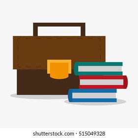 Office suitcase with books design