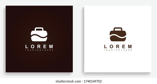 Office Koffer Kaffeemarke Logo. Modernes Design für Logo-Symbole