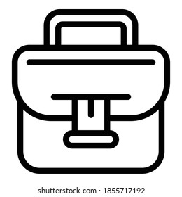 Office suitcase icon. Outline office suitcase vector icon for web design isolated on white background