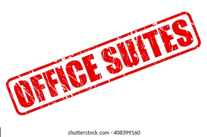 OFFICE SUITES red stamp text on white