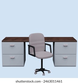 Office supplies concept. Realistic 3d object cartoon style.