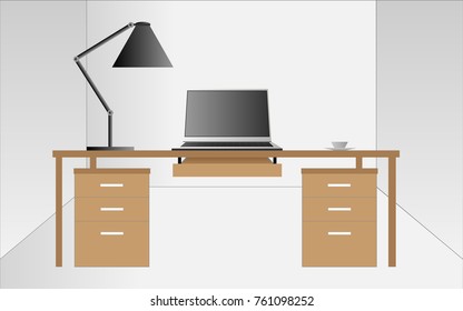 Office supplies for desk and desk