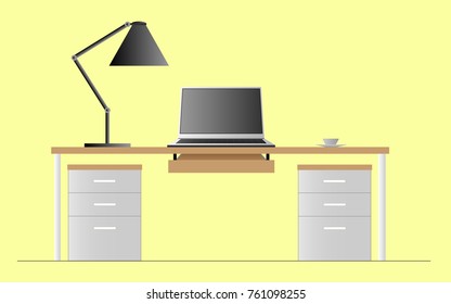 Office supplies for desk and desk