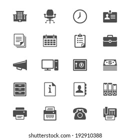 Office supplies flat icons