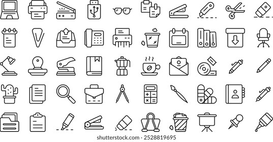 Office Supplies Icon in Line Style