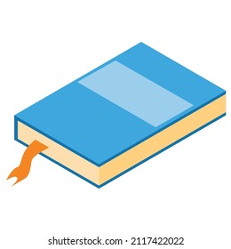 Office supplies. Isometric illustration. 2D illustration. Books, notebooks, notebook, computer. Pen, ruler, magnifying glass, clock. Things to study. Things for work.