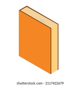 Office supplies. Isometric illustration. 2D illustration. Books, notebooks, notebook, computer. Pen, ruler, magnifying glass, clock. Things to study. Things for work.