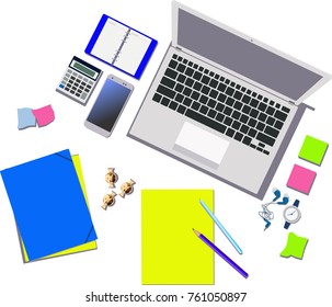 office supplies on the table