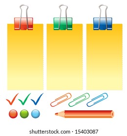 office supplies on white background vector illustration