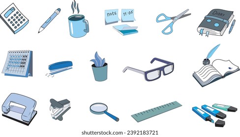 Office supplies for productive and efficient work - stationery.